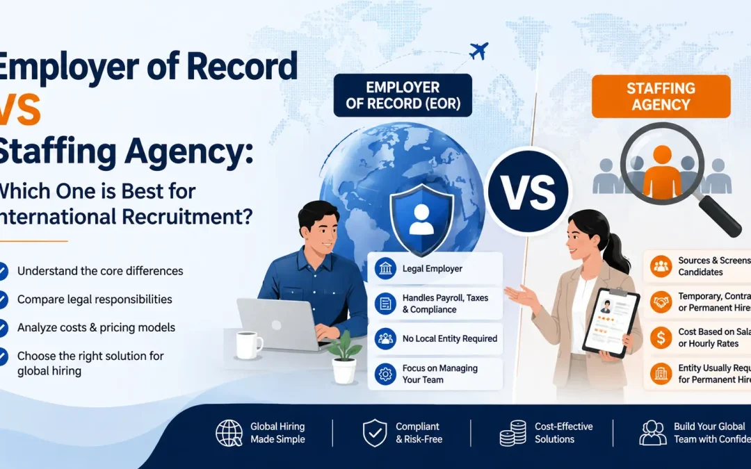 Employer of Record VS Staffing Agency | Insource India
