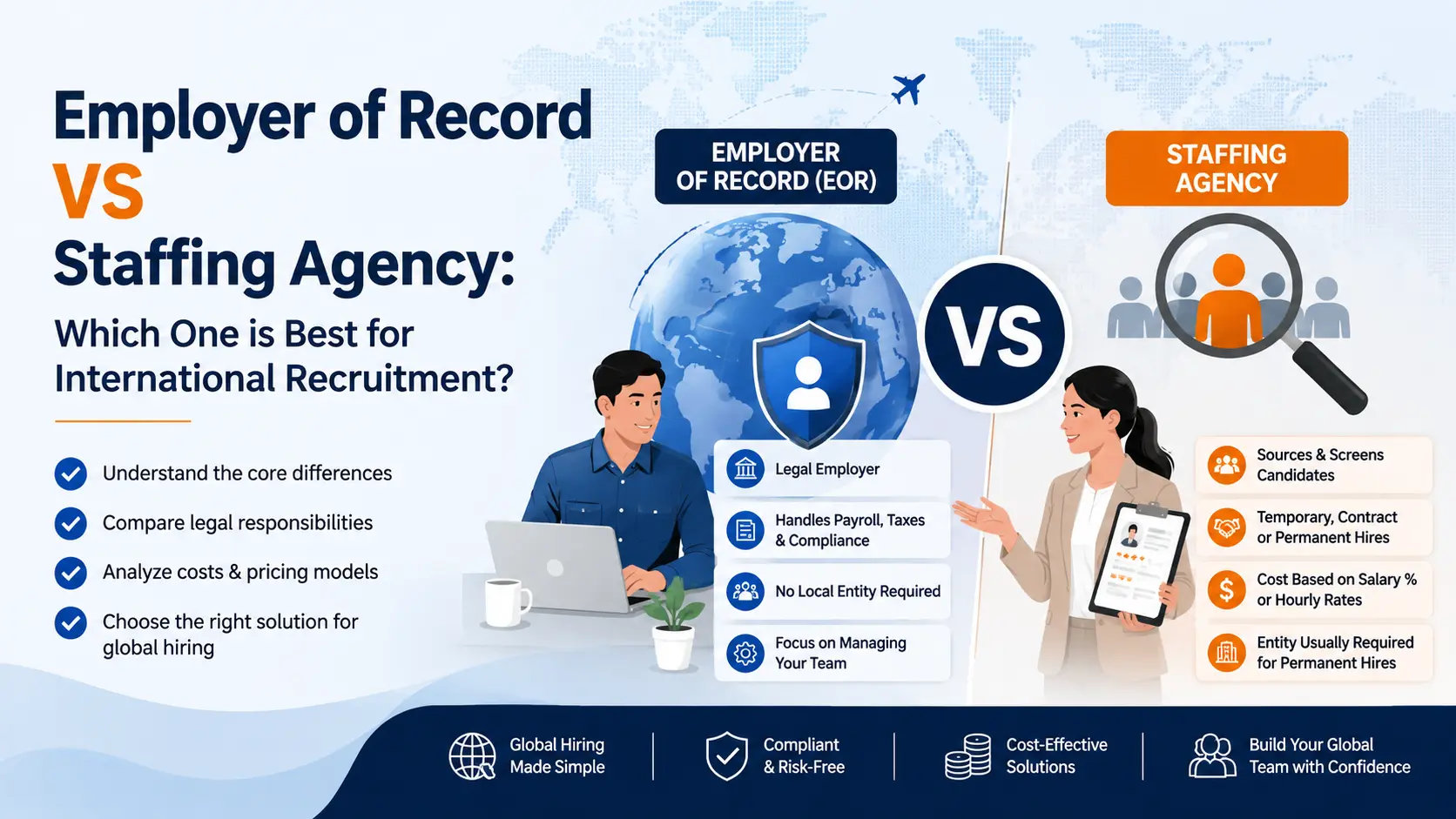 Employer of Record VS Staffing Agency | Insource India